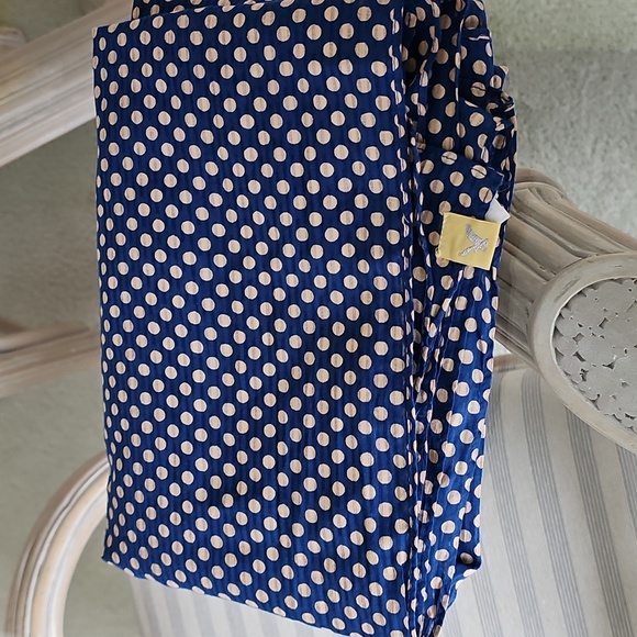 American Eagle Blue & Cream Polka Dot Scarf/shawl - Picture 5 of 7